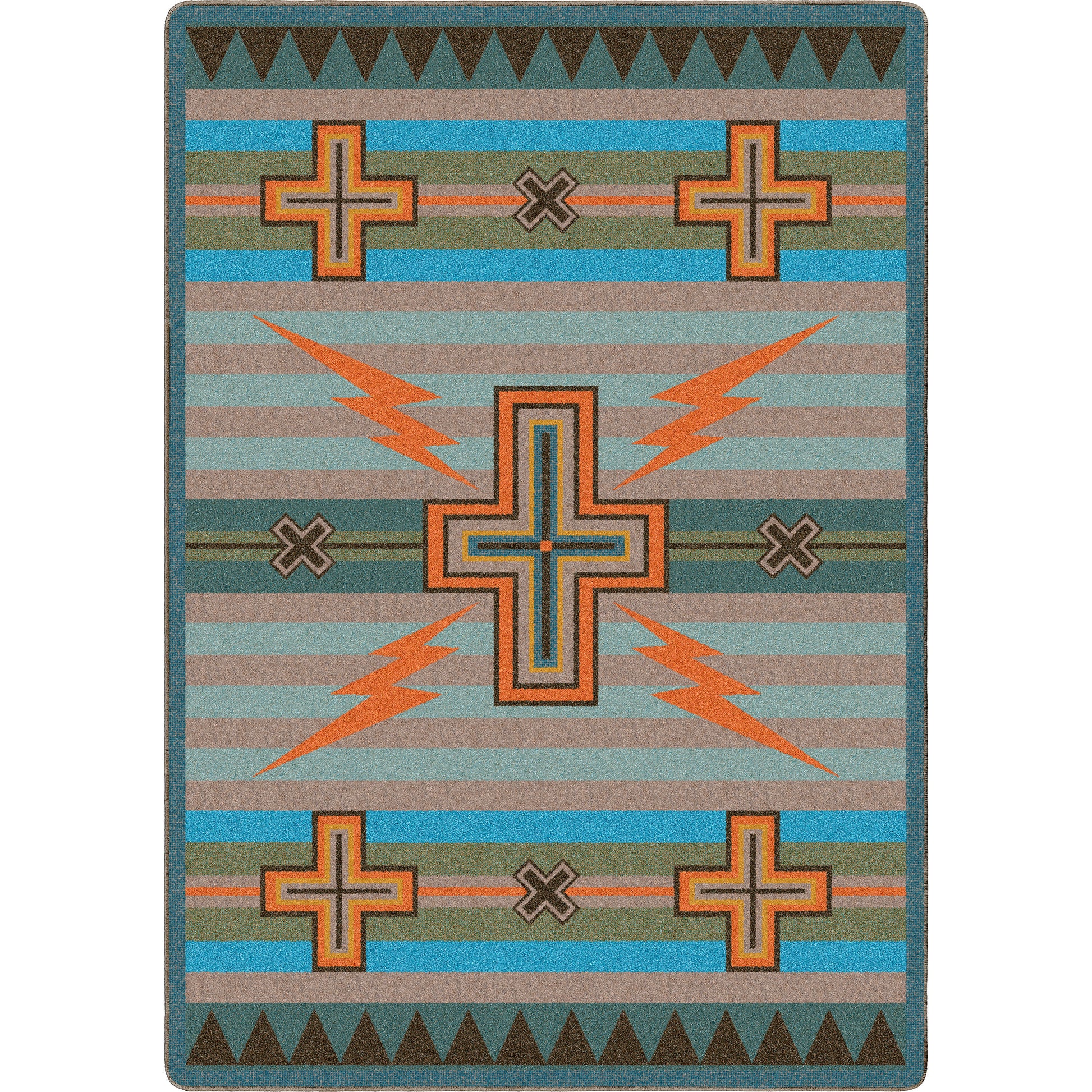 Tempest Rug – Turquoise – cabin lodge area rug