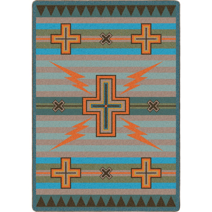 Tempest Rug – Turquoise – cabin lodge area rug