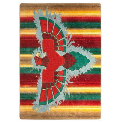 The Legend Of The Thunderbird Rug – Stripe – cabin lodge area rug
