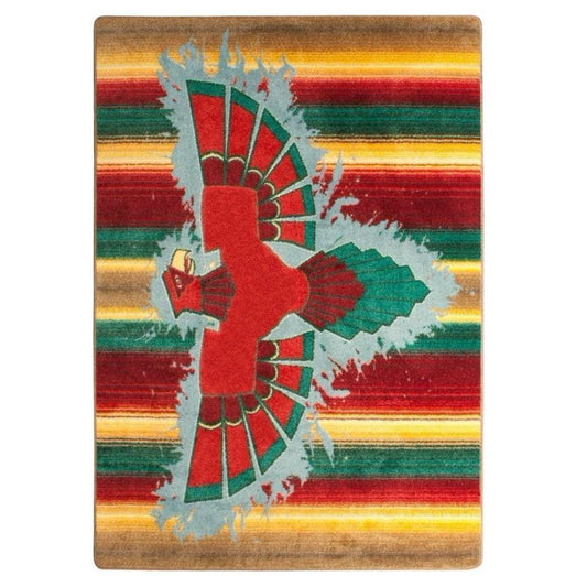 The Legend Of The Thunderbird Rug – Stripe – cabin lodge area rug