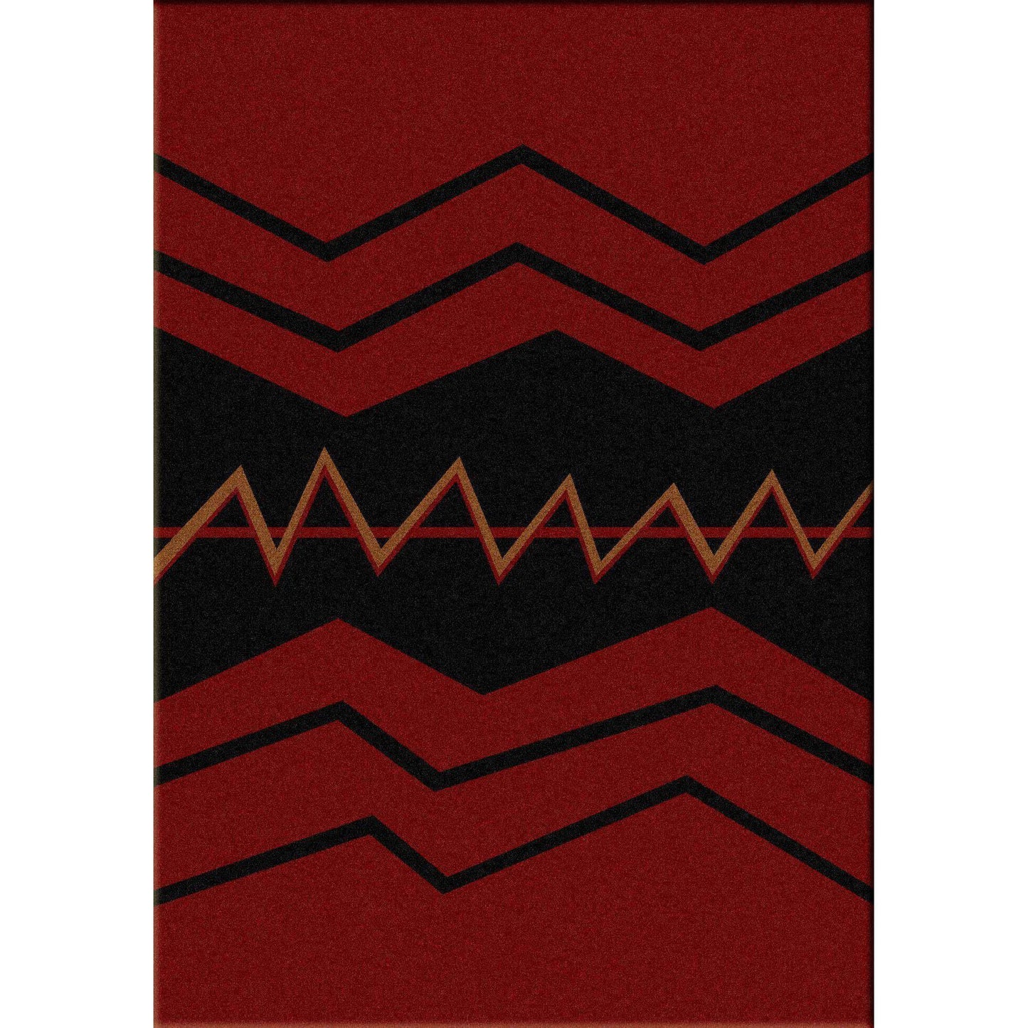 War Path Rug – Red – cabin lodge area rug