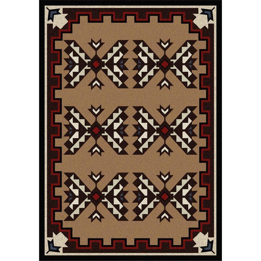 Trail Blanket - Brown-CabinRugs Southwestern Rugs Wildlife Rugs Lodge Rugs Aztec RugsSouthwest Rugs