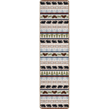 Trailside Bear Rug – Natural – cabin lodge area rug