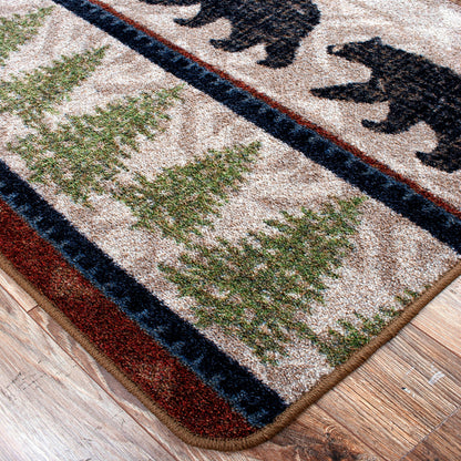Trailside Bear Rug – Natural – close up