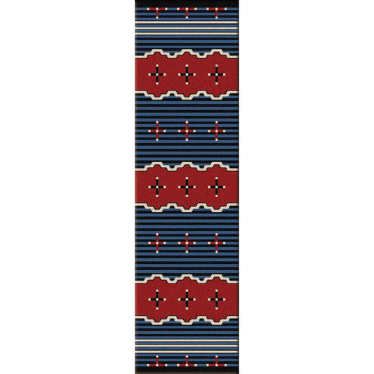 Tribe Leader Rug – Blue – detail view