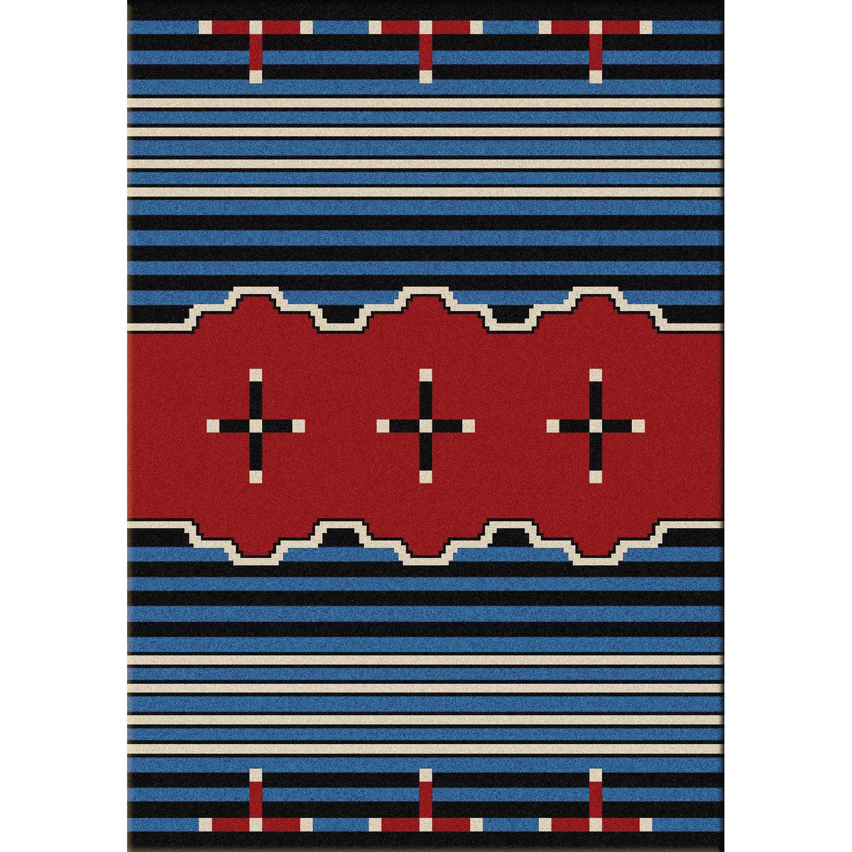 Tribe Leader Rug – Blue – cabin lodge area rug