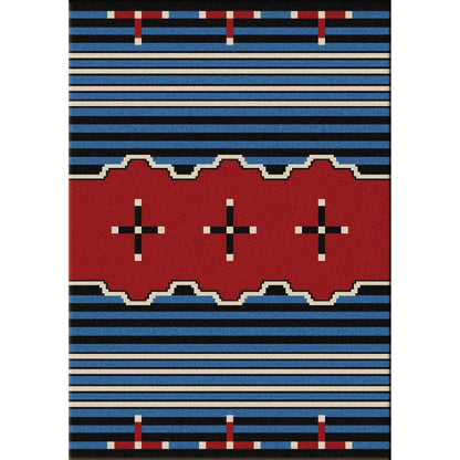 Tribe Leader Rug – Blue – cabin lodge area rug