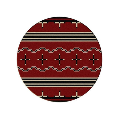 Tribe Leader Rug – Red – room setting