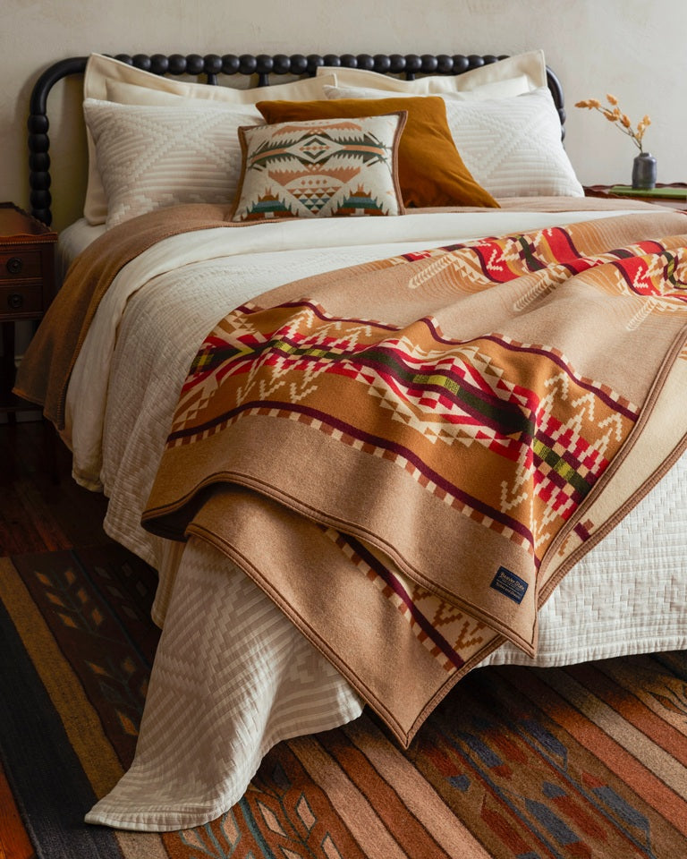 Beacon Rock Blanket | Tan Multi