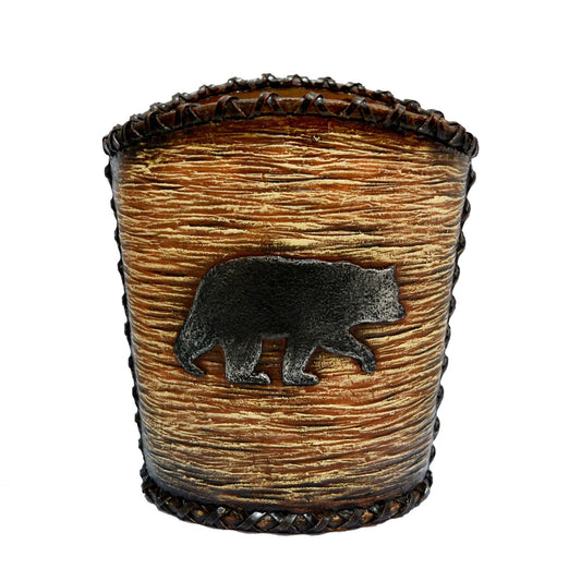 Lodge Bear Wastebasket