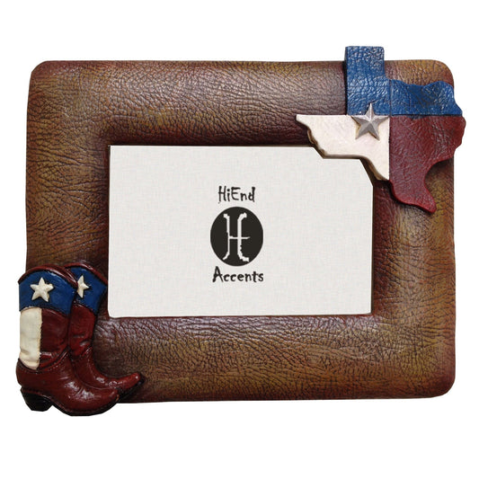 Texas Flag & Boots Picture Frame