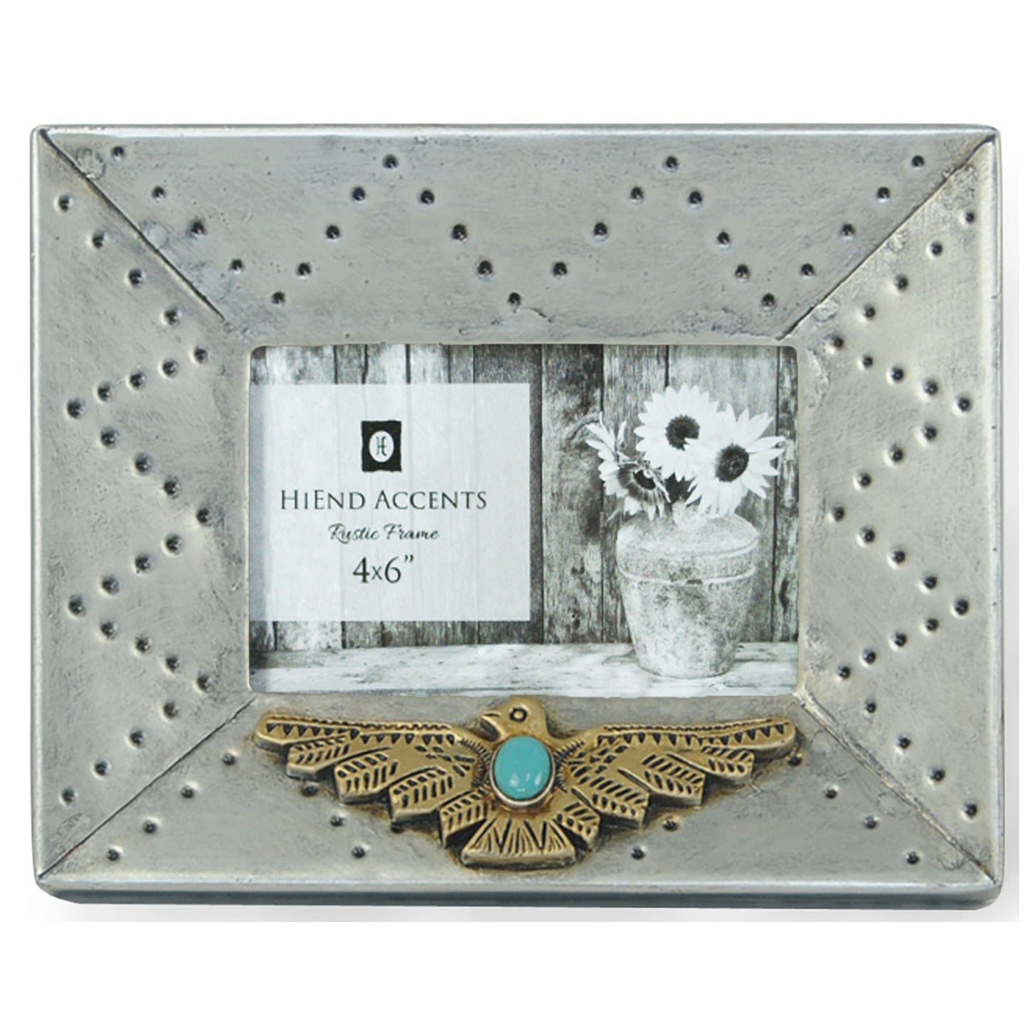 Silver Picture Frame with Thunderbird