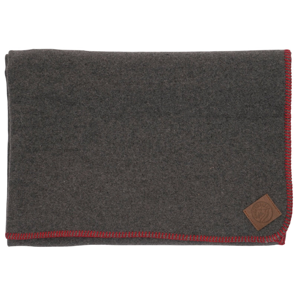 Solid Greystone Throw (Red)