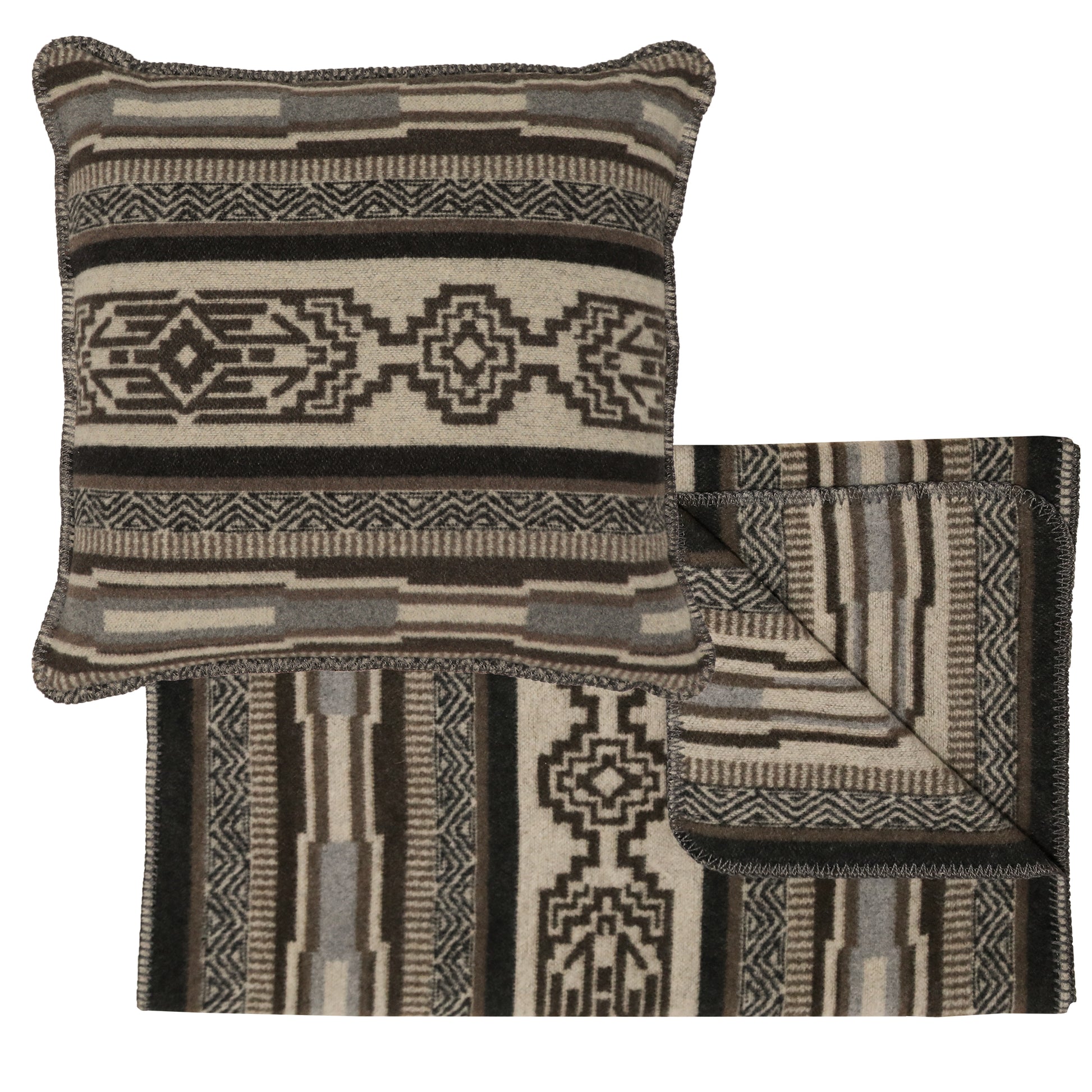 Wooded River Lodge Lux II Scarf & Pillow Set