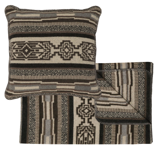 Wooded River Lodge Lux II Scarf & Pillow Set