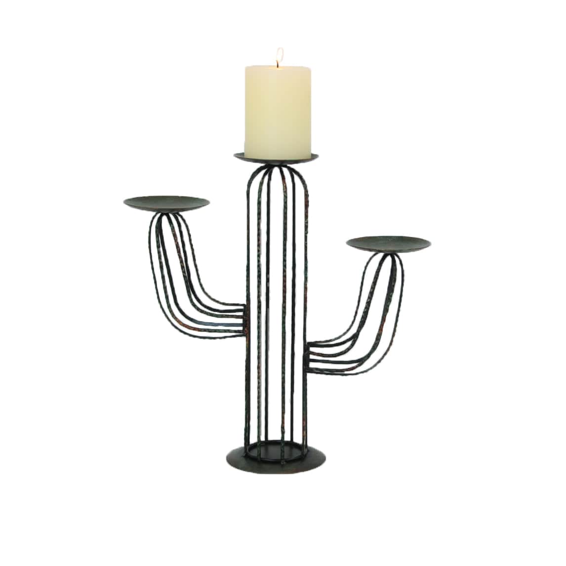 Cactus 3-Pillar Candle Holder