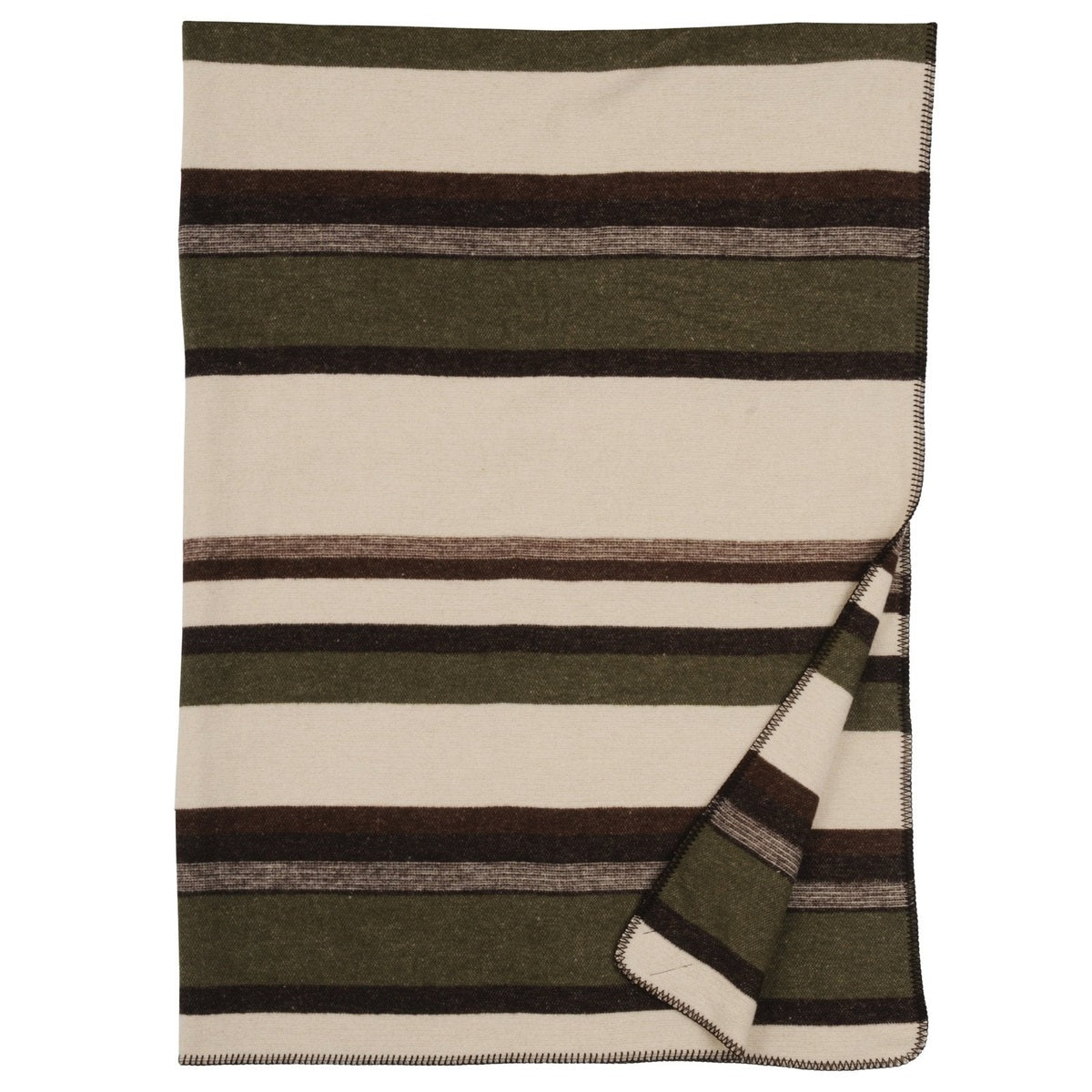 Wooded River Sage Valley Wool Throw - Thumbnail 3