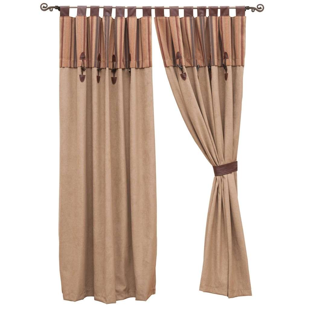 Draped Rugs Autumn Leaf Drape Panel Window Treatment | Wooded River – Cabin Rugs