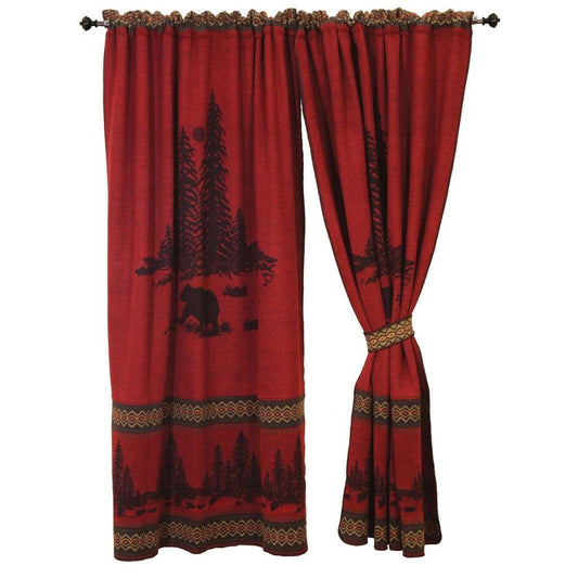 Wooded River Bear Drape Panel
