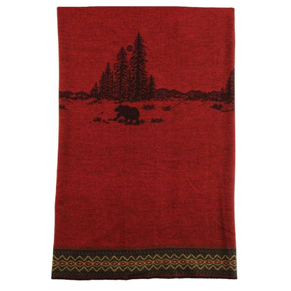 Wooded River Bear Throw