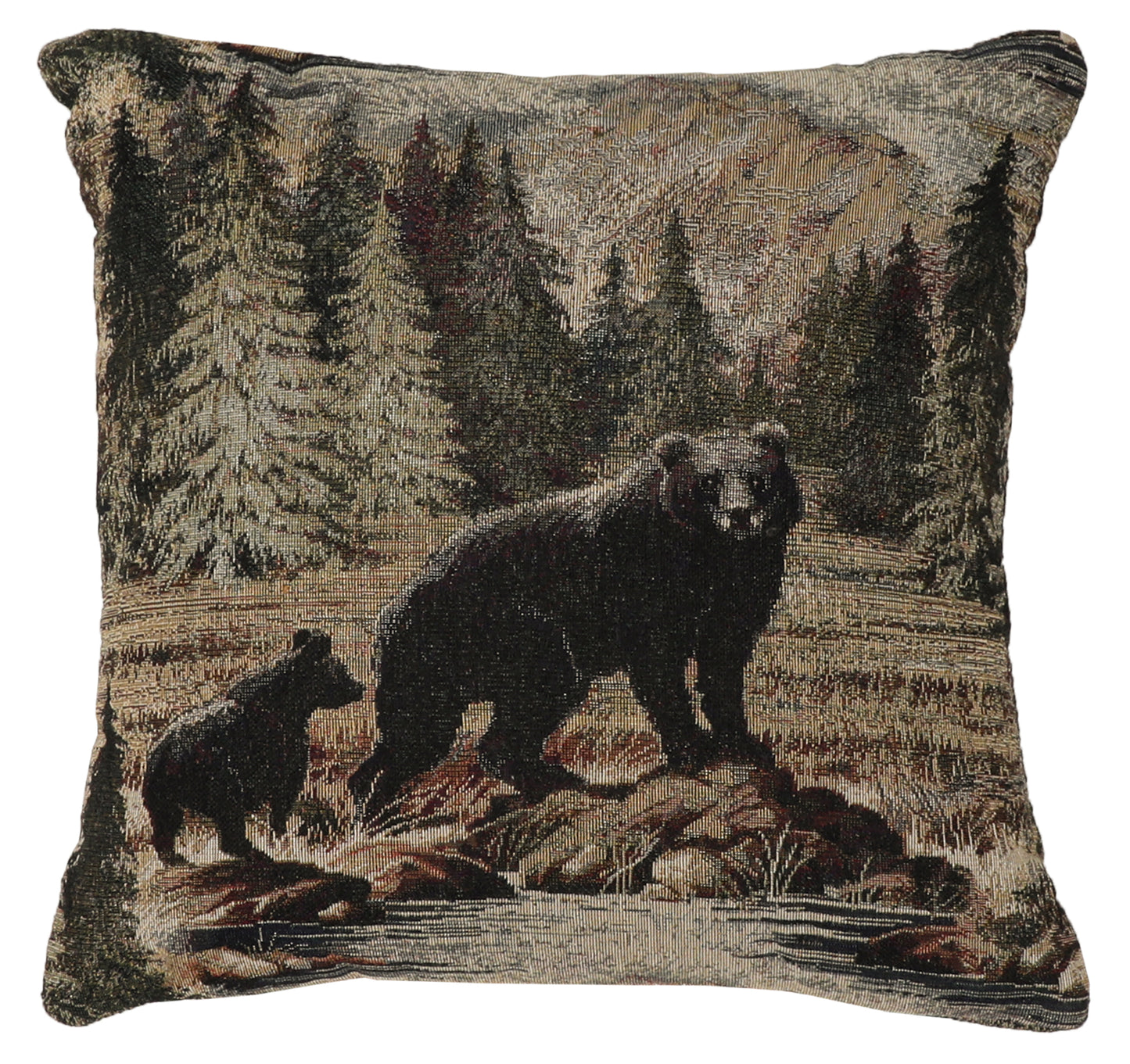 Wooded River Hudson Earth Decor Pillow