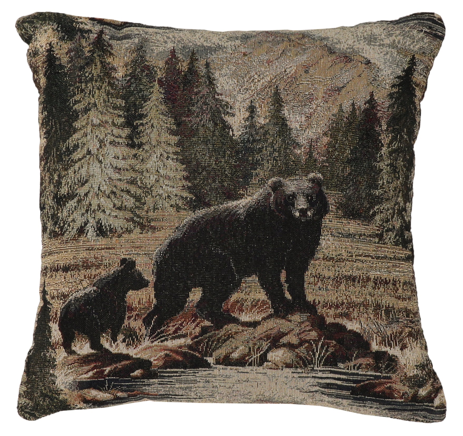 Wooded River Hudson Earth Decor Pillow