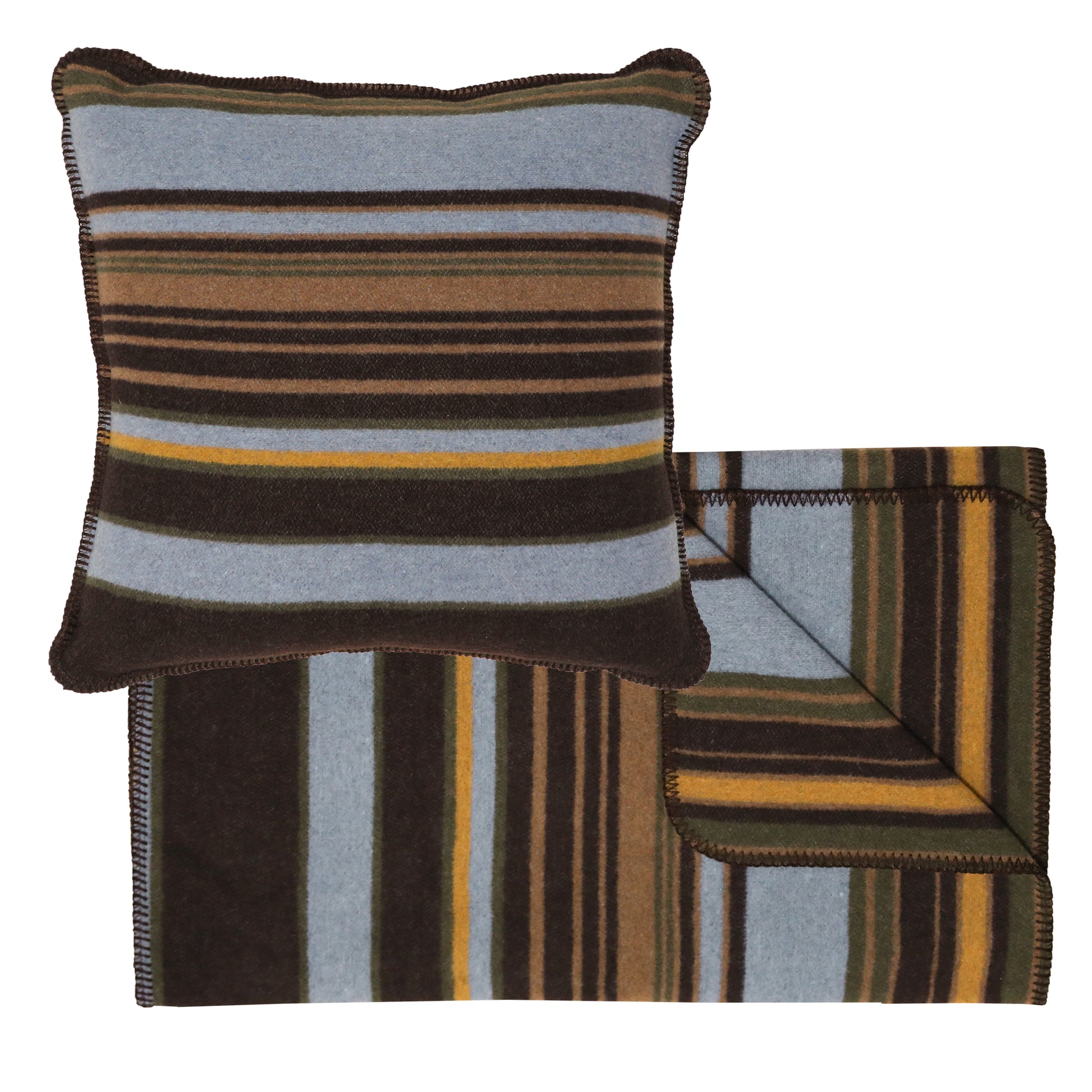 Wooded River Hudson Earth Scarf & Pillow Set