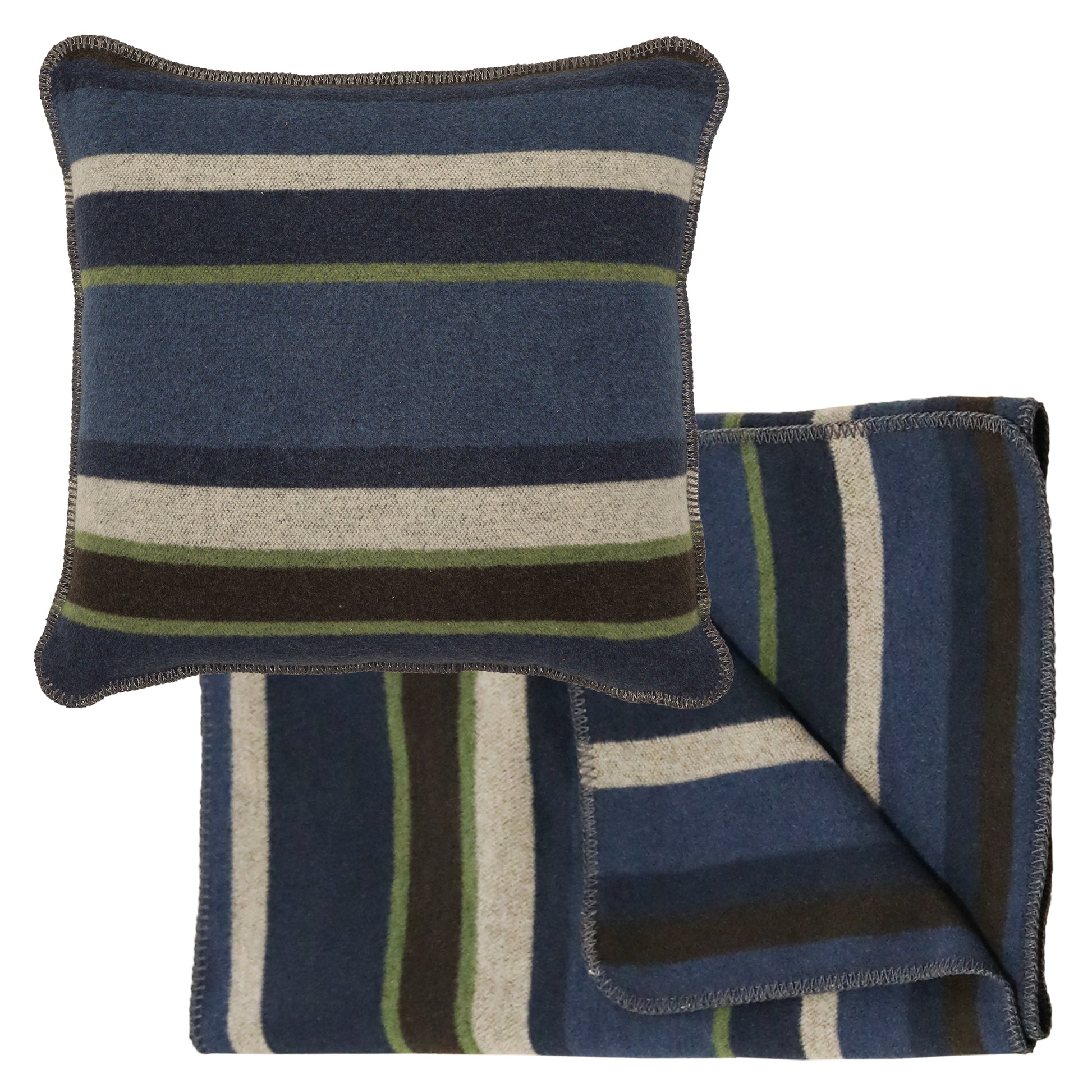 Wooded River Lapis Valley Scarf & Pillow Set