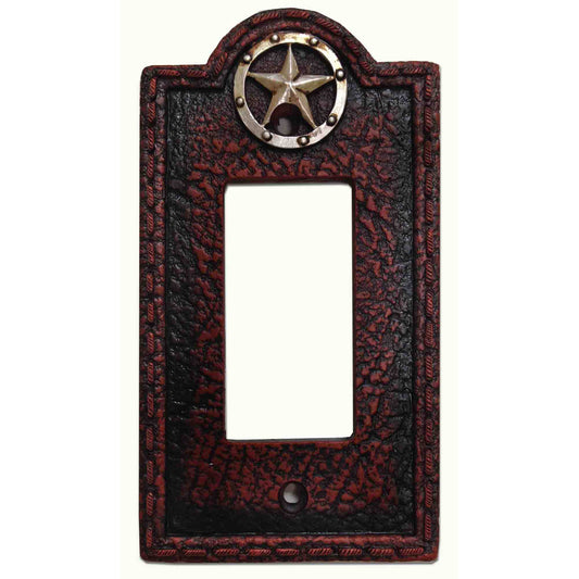 Leather Grain Single Rocker Wall Switch Plate
