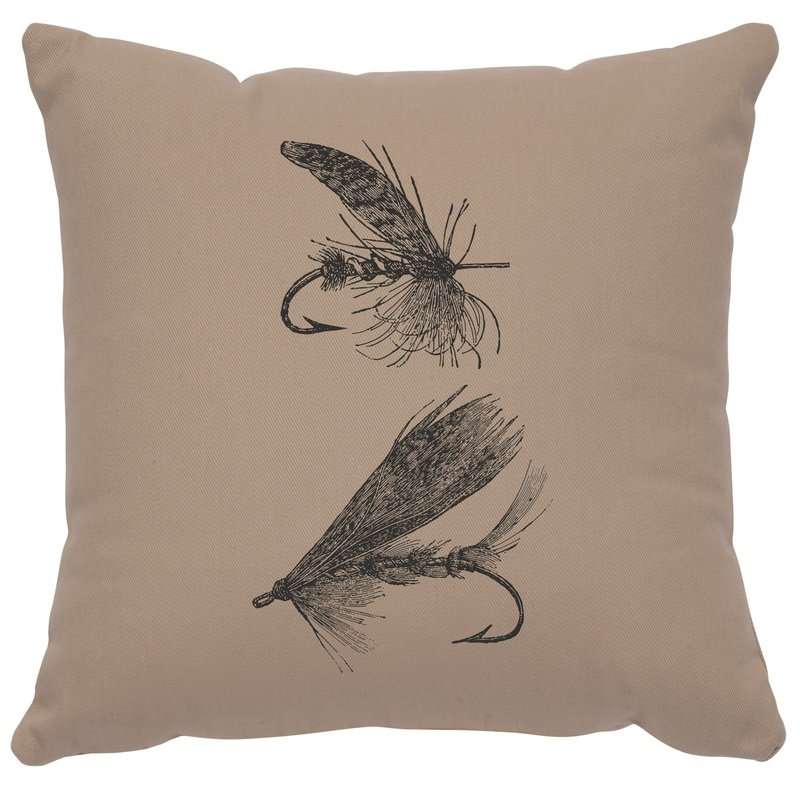 "Flies" Image Pillow - Cotton Alabaster