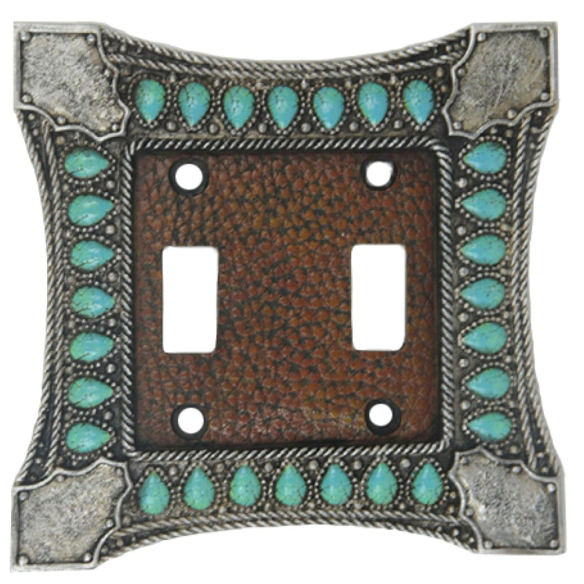 Turquoise Double Wall Switch Plate