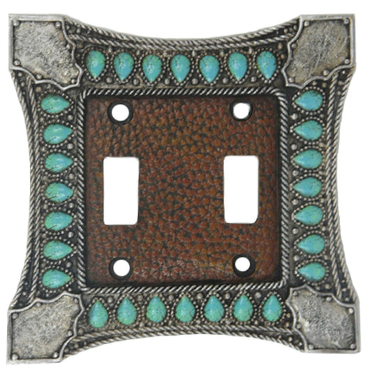 Turquoise Double Wall Switch Plate