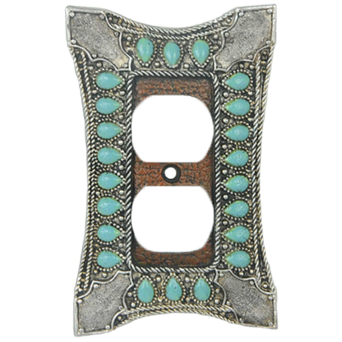 Turquoise Single Outlet Cover Wall Plate