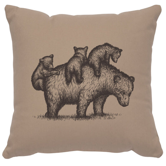 "Mama Bear" Image Pillow - Cotton Alabaster by Wooded River