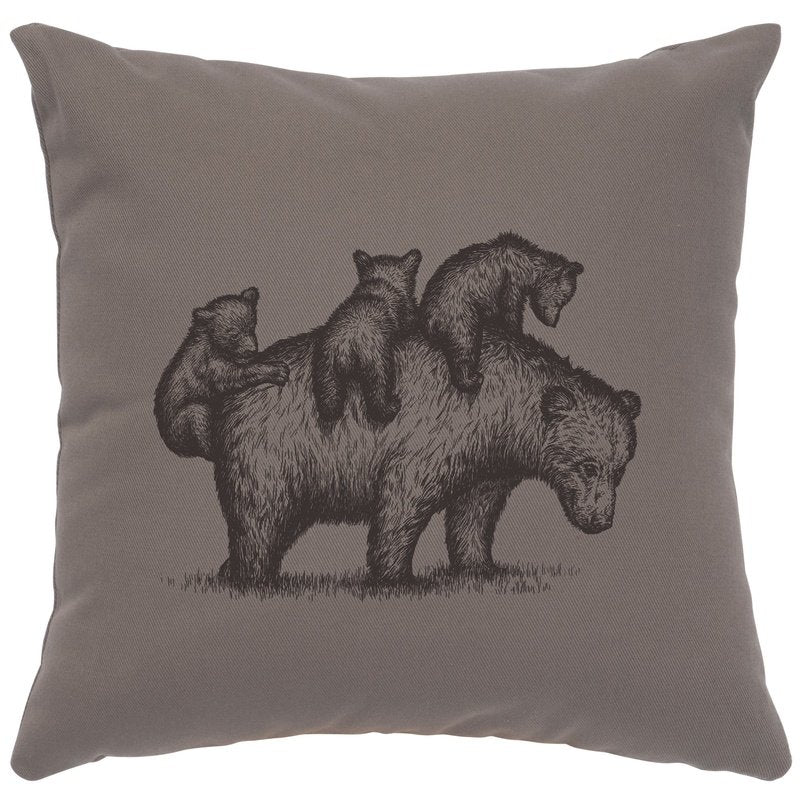 "Mama Bear" Image Pillow - Cotton Chrome
