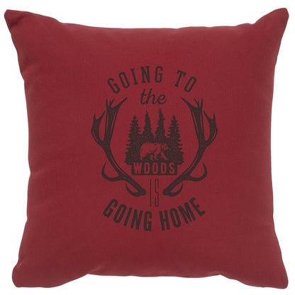 "Going to the Woods" Image Pillow - Cotton Brick
