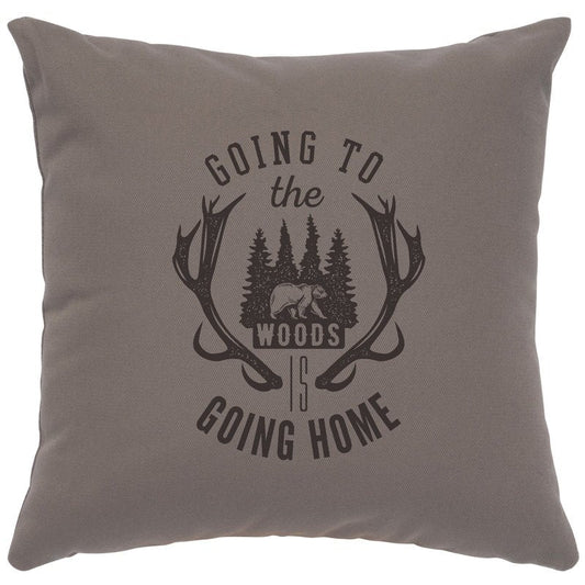 "Going to the Woods" Image Pillow - Cotton Chrome