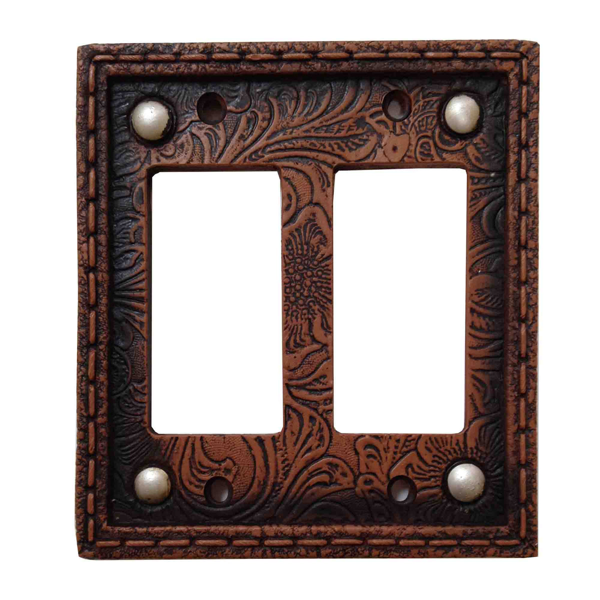 Tooled Resin Studded Double Wall Switch Plate