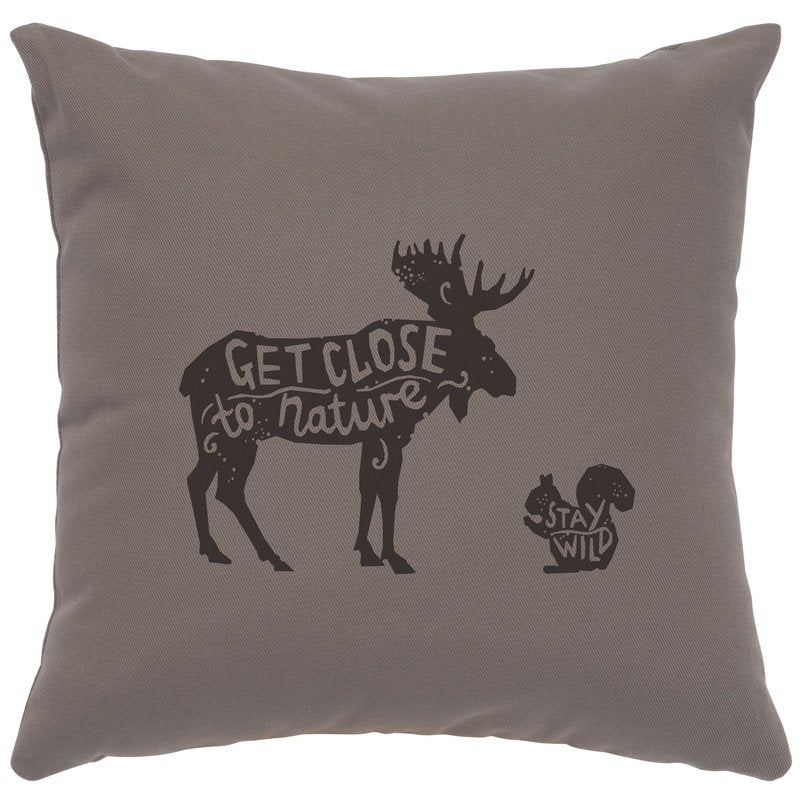 "Close to Nature" Image Pillow - Cotton Chrome