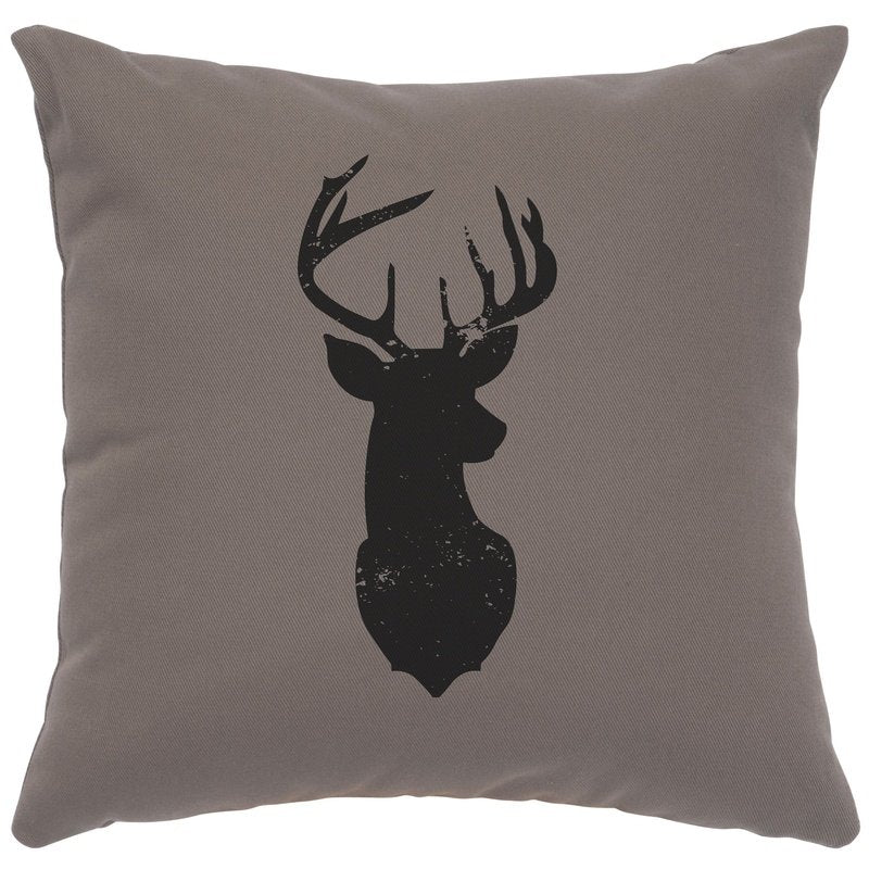 "Deer Silhouette" Image Pillow - Cotton Chrome