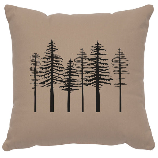 "Trees" Image Pillow - Cotton Alabaster by Wooded River