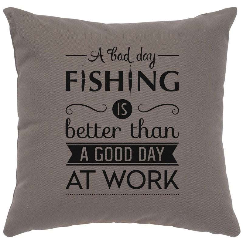 "Fishing Day" Image Pillow - Cotton Chrome