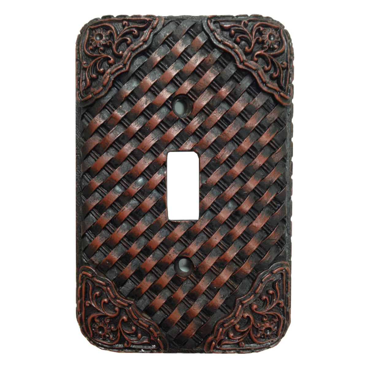 Tooled Resin Weaver Single Wall Switch Plate