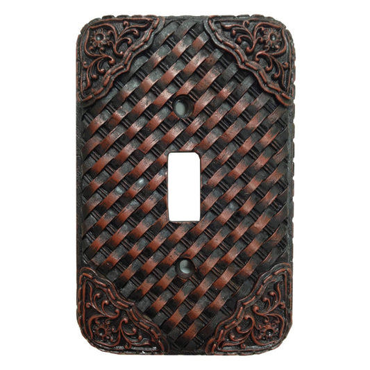 Tooled Resin Weaver Single Wall Switch Plate