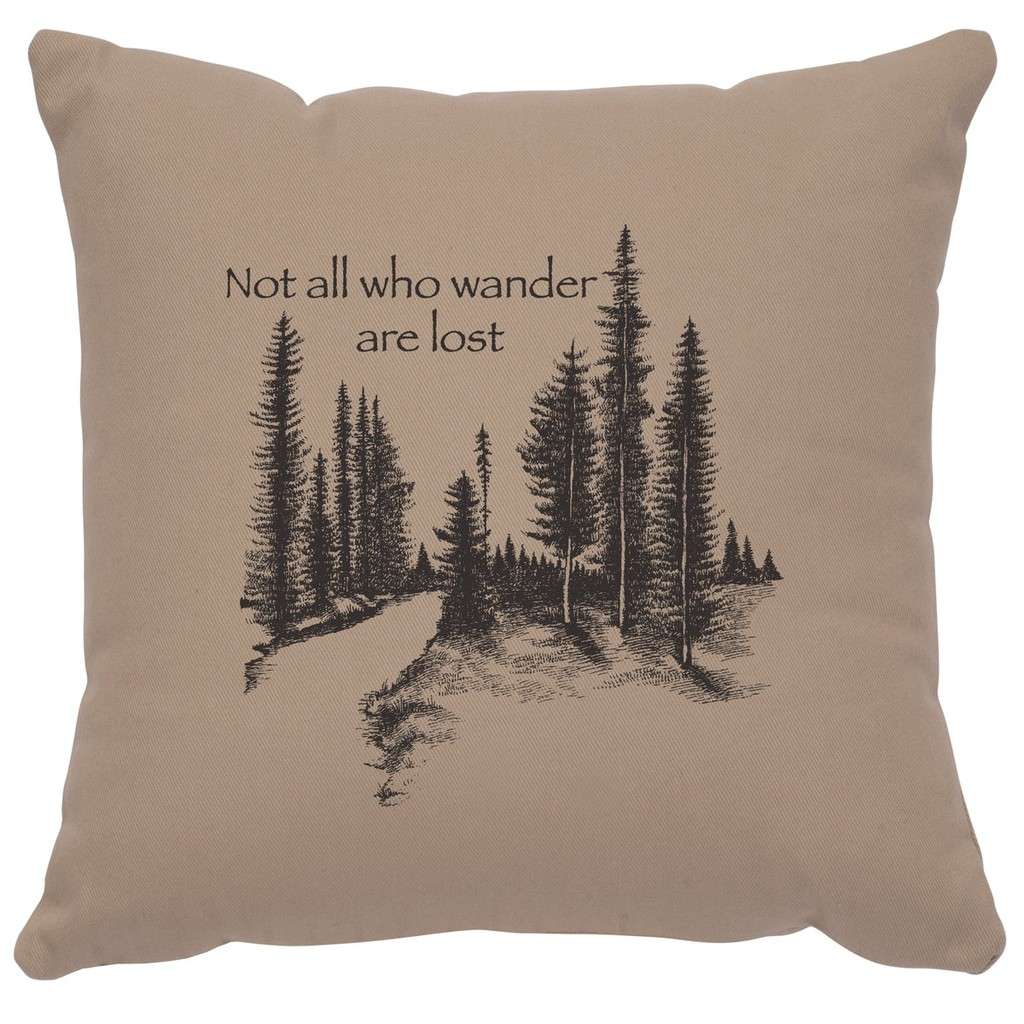 "Wander" Image Pillow - Cotton Alabaster by Wooded River