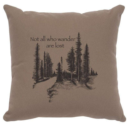 "Wander" Image Pillow - Cotton Taupe