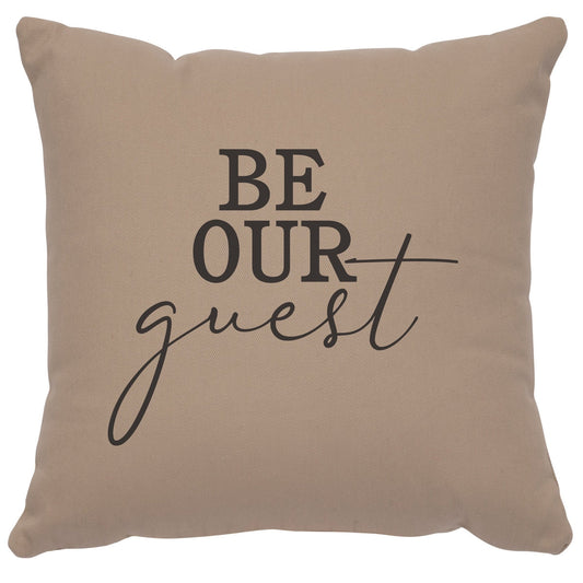 "Be Our Guest" Image Pillow - Cotton Alabaster by Wooded River