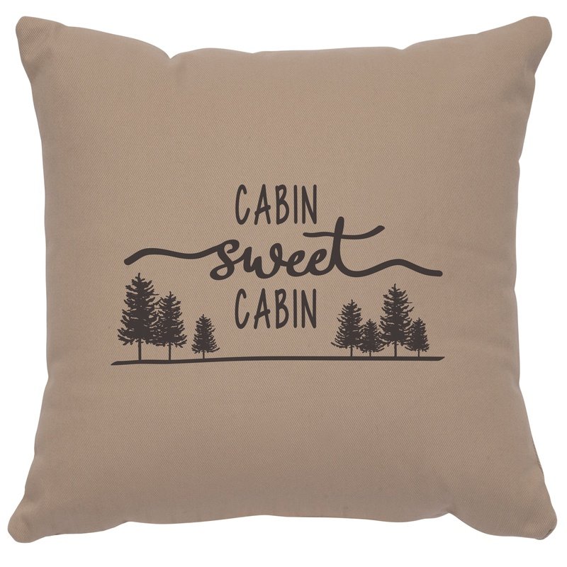 "Sweet Cabin" Image Pillow - Cotton Alabaster