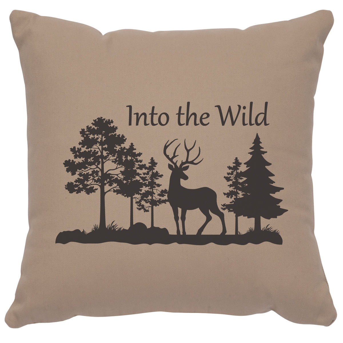"Into Wild" Image Pillow - Cotton Alabaster by Wooded River