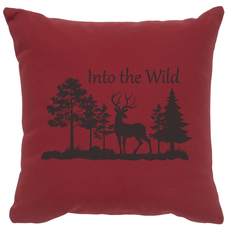 "Into Wild" Image Pillow - Cotton Brick